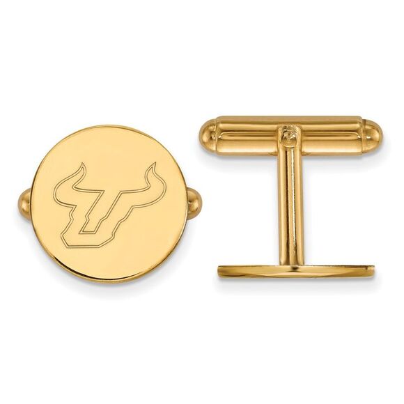 14k Gold Plated Silver University of South Florida Cuff Links